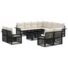 vidaXL Tuinbankenset 12 st Zwart en Cream Wit poly rattan