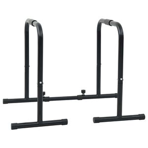 vidaXL Dip Bar Zwart 116 x 66 x 74,5 cm Gepoedercoat staal