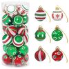 vidaXL Kerstballen set 72 st Rood, wit en groen &Oslash; 3 cm Kunststof