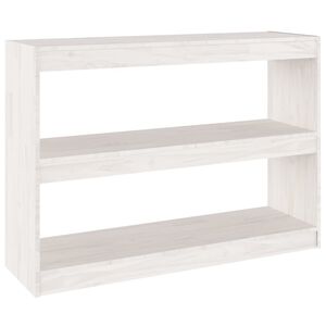 vidaXL Boekenkast/kamerscherm 100x30x71,5 cm grenenhout wit