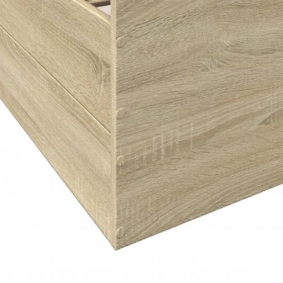 vidaXL Bedframe met lades bewerkt hout sonoma eikenkleurig 100x200 cm