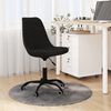 vidaXL Eetkamerstoel draaibaar stof zwart