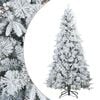 vidaXL Kunst Kerstboom met Geveerde Takken, Sneeuw Bedekt Wit 240 cm