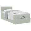 vidaXL Ottoman bed met matras 90x190cm fluweel lichtgrijs