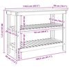 vidaXL Werkbank Wasbruin 110,5 x 50 x 80 cm Massief grenenhout