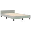 vidaXL Boxspringbed met hoofdeinde Lichtgrijs 120 x 190 cm Fluweel