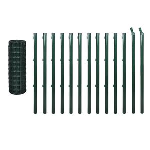 vidaXL Eurohek 25x1,2 m staal groen