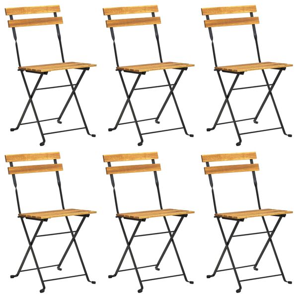 vidaXL 7-delige Tuinset inklapbaar massief acaciahout