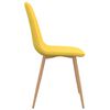 vidaXL Eetkamerstoelen 4 st stof mosterdgeel