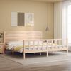 vidaXL Bedframe met hoofdbord massief hout