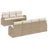 vidaXL Tuin Sofa Set 8 st Beige 55 x 55 x 37 cm poly rattan