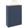 vidaXL Papieren zakken 50 st met hengsels 32x12x42 cm blauw