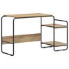 vidaXL Bureau met opbergruimte Artisanaal eiken 131.5 x 50 x 75.5 cm