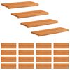 vidaXL Trapmatten 20 st Licht Bruin 80 x 25 x 2 cm Massief beukenhout