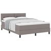 vidaXL Boxspringbed met matras met hoofdeinde Taupe 140 x 200 cm Stof