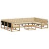 vidaXL Buiten bankenset 10 st Wit en Beige