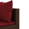 vidaXL 9-delige Loungeset met kussens poly rattan bruin