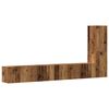 vidaXL 3-delig Tv-meubelset wandmontage bewerkt hout oud houtkleurig