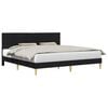 vidaXL Bedframe met hoofdeinde Zwart 200 x 200 cm Stof