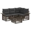 vidaXL Tuinbankenset 5 pcs Grijs poly rattan