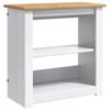 vidaXL Aquarium Stand PANAMA Wit en Bruin 60 x 30 x 60 cm