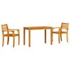 vidaXL Tuin eettafelset 3 st Bruin Massief Acaciahout