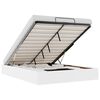 vidaXL Bedframe zonder matras 140x190 cm kunstleer wit