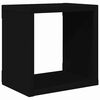 vidaXL Wandschappen kubus 6 st 22x15x22 cm zwart