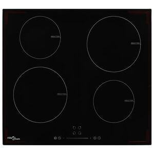 vidaXL Inductiekookplaat met 4 kookzones aanraakbediening 7000 W glas