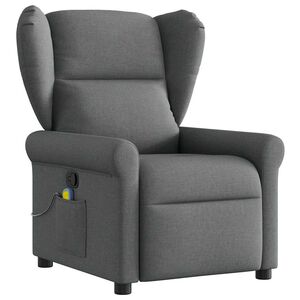 vidaXL Massagestoel Donkergrijze Stof