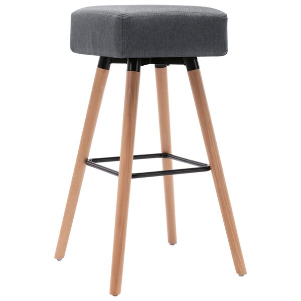 vidaXL Barstoel stof lichtgrijs