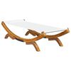 vidaXL Loungebed 100x188,5x44 cm massief gebogen hout cr&egrave;mekleurig