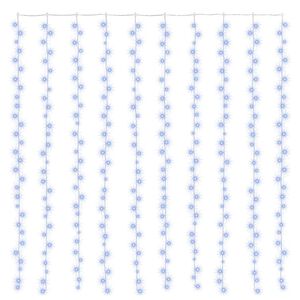 vidaXL Lichtsnoergordijn met 300 LED's en 8 functies 3x3 m blauw