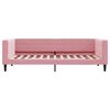 vidaXL Slaapbank met onderschuifbed en lades 90x200 cm fluweel roze
