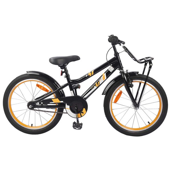 vidaXL Kinderfiets 18 Inch voor 5-7 jaar Oranje Zwart