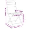 vidaXL Tuin Opvouwbare Stoel 2 pcs Wit 55 x 56.5 x 91cm Staal