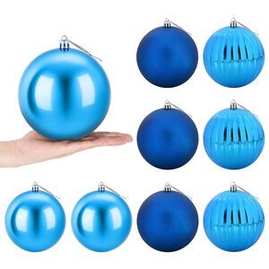 vidaXL Kerstbalset XL 9 st Blauw &Oslash; 15 cm Kunststof