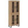vidaXL Hoge kast 2 pcs Artisan Eiken 69,5 x 34 x 180 cm Bewerkt hout