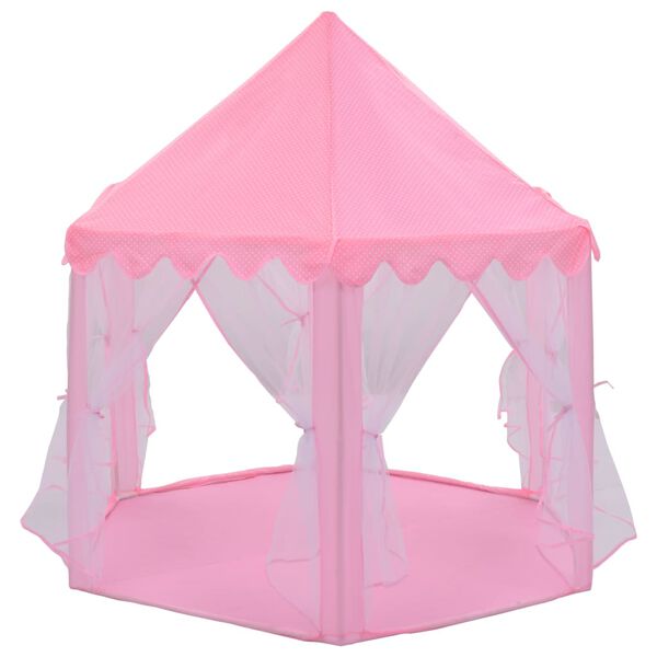 vidaXL Prinsessenspeeltent met 250 Ballen 133x140 cm roze