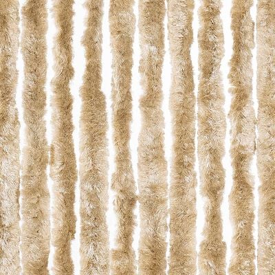 vidaXL Vliegengordijn 90x220 cm chenille beige