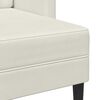 vidaXL 2-zitsbank met chaise L-vorm cr&egrave;mekleurig 125 cm fluweel