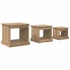 vidaXL Salontafel 3 pcs Artisan Eiken 48 x 45 x 45 cm Bewerkt hout