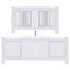 vidaXL Radiatorafdekking 2 pcs Wit 205 x 20,5 x 81,5cm Bewerkt hout