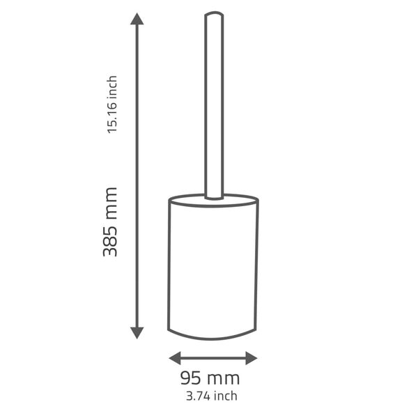 RIDDER Toiletborstel met houder baksteen ecru