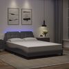 vidaXL Bedframe met LED zonder matras "Zadar" grijs 140x190 cm