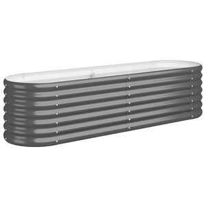 vidaXL Plantenbak 152x40x36 cm gegalvaniseerd staal antracietkleurig