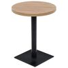 vidaXL Bistrotafel rond 60x75 cm MDF en staal eikenkleur