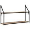 vidaXL Wandplank Muurmontage Artisanaal eiken 80 x 21 x 51 cm
