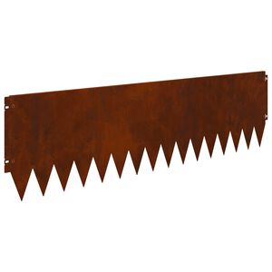 vidaXL Gazonrand 10 pcs 103 x 30 cm Staal Roestig