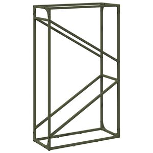 vidaXL Brandhoutrek 60x25x100 cm koudgewalst staal olijfgroen